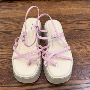 Vagabond Pink Strappy Platform Sandals